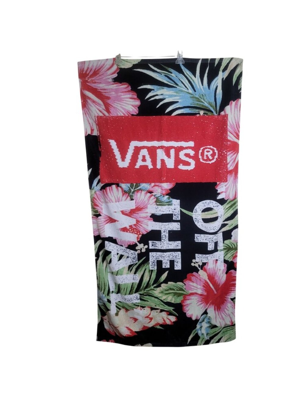 Vans Off the Wall Beach Towel Tropical Floral 100% Cotton Terrycloth 30"x56"